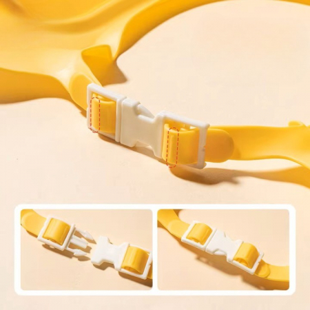 Viziera de Protectie Baie Pentru Copii, Fippy, Model Coronita Leu, Dimensiune ajustabila, Durabil, Usor de curatat, Impotriva Samponului, pentru Ochi si Urechi, TPE+PP, 21x20.5 cm, Galben [3]