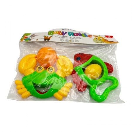 Zornaitoare pentru bebelusi cu pestisor si crab – jucarie din plastic colorat, sigura si distractiva,  [2]