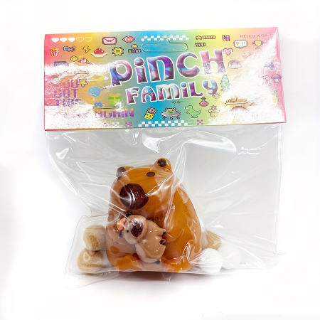 Jucarii antistres si senzoriale - Set 16 Jucarii Squishy Pinch Family – Figurine Antistres moi, animale simpatice