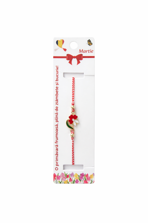 Bratara Martisor - Set 12 Bratari Martisor cu Floare Norocoasa – Cadou 1 Martie pentru Femei, Ambalate Individual