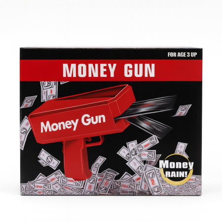 Jucarii Diverse - Money Gun Jucarie – Pistol Electric pentru Bani, Efect Money Rain, Distractie pentru Petreceri