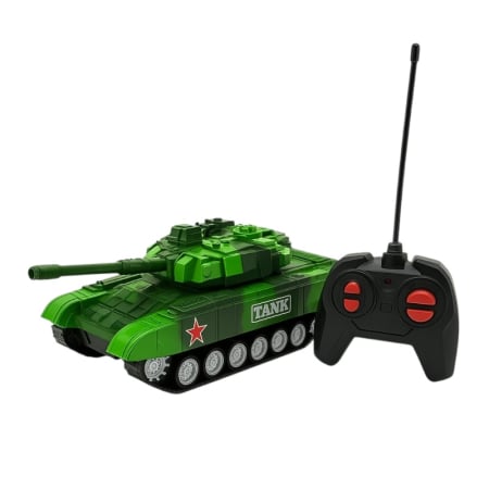 Jucarii cu radio control - Tanc cu radiocomanda 30x13 cm, model militar, jucarie pentru copii