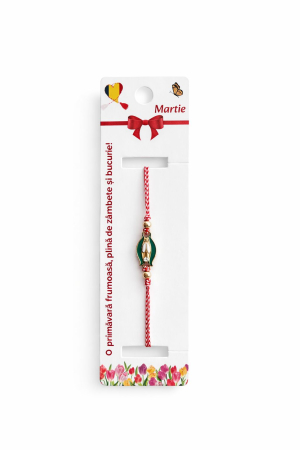 Bratara Martisor - Set 12 Bratari Martisor Ghiocel Auriu Snur Alb Rosu Reglabile