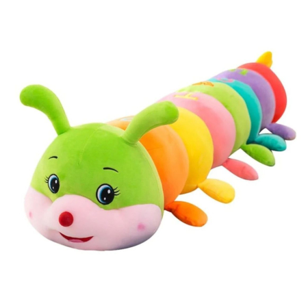 Jucarii de plus - Omida de Plus Colorata 90 cm – Jucarie Gigant, Educativa, Moale si Vesela