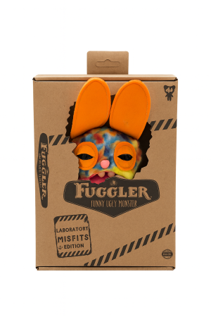 Jucarii de plus - Set figurina monstru textil cu urechi portocalii – 24x17 cm