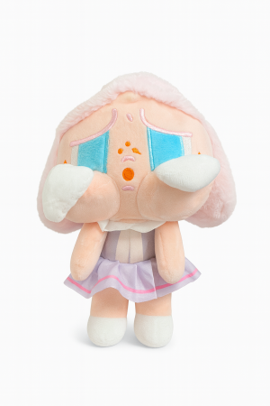 Jucarii de plus - Papusa Plus Tristuta cu Fustita Mov 20 cm – Jucarie Kawaii Emotion Doll