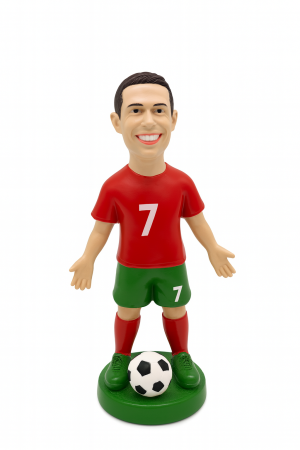 Figurine si animale plastic - Figurina Ceramica Fotbalist – 17 cm, Model Colectie, Detalii Realiste