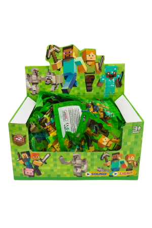 Jucarii surpriza - Set 24 Figurine Pixelate – Blind Pack cu Sunet si Lumina, Jucarii Colectibile