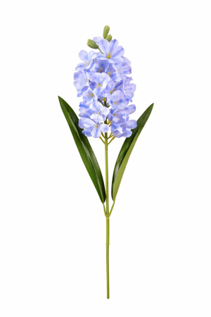 Flori Artificiale - Zambila artificiala eleganta bleu-albastru, 31 flori si 9 boboci, 75 cm