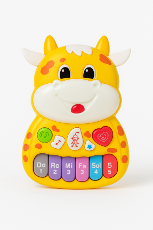 Jucarii interactive - Jucarie Muzicala Vacuta – 23 x 16 cm, Lumini si Sunete, Taste Muzicale, 3+ ani