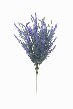 Flori Artificiale - Buchet artificial lavanda decorativa bogata cu 5 fire si frunzis fin pe fir gros 40 cm