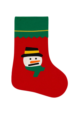 Decoratiuni si ornamente de Craciun - Soseta Mos Nicolae modele mixte rosu verde – om de zapada, mos craciun, brad