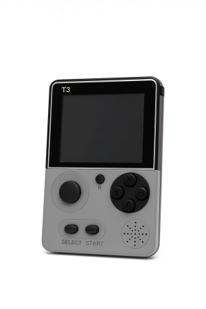 Console si aparate foto - Consola jocuri portabila T3 Retro, 500 in 1, ecran 3.5 inch, jocuri clasice 13.5x9.5x5cm, Ivory white