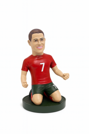 Figurine si animale plastic - Figurina Ceramica Fotbalist – 13 cm, Model Colectie, Detalii Realiste