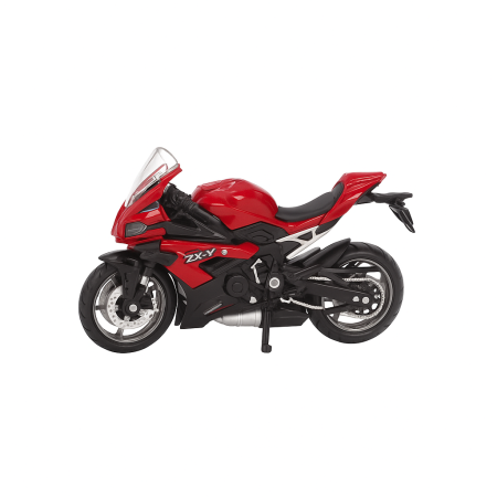 Machete si jucarii de metal - Motocicleta Metalica Die-Cast ZXY – Model Sport, 19x9 cm, cu Vitrina Transparenta