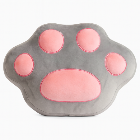 Jucarii de plus - Perna Plus Labuta Gri Roz 45 cm – Pernuta Decorativa Pufoasa pentru Pat si Canapea