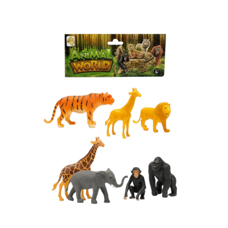 Figurine si animale plastic - Set Animale Salbatice – Animal World – Figurine 13 cm