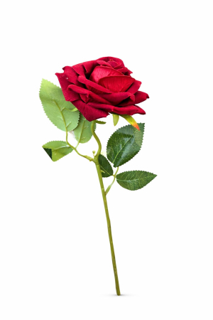 Flori Artificiale - Trandafir artificial visiniu petale catifea aspect elegant natural 45 cm