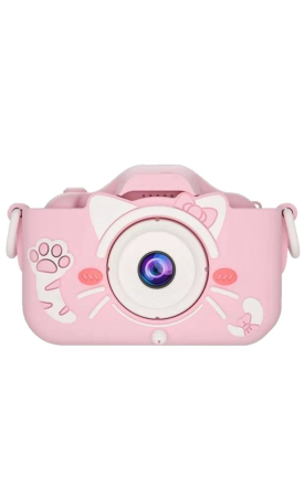 Console si aparate foto - Camera foto digitala pentru copii 4800 MP, 8x zoom, model pisicuta roz, 13x12cm