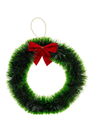 Coronite - Coronita decorativa Craciun cu funda rosie – model clasic pentru usa sau perete, 30cm