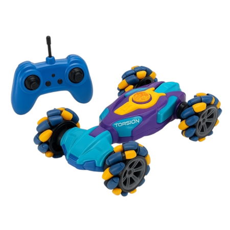 Jucarii cu radio control - Masina Torsion Stunt cu Radiocomanda, 30x33 cm – Lumini, Sunete, Rotire 360, Drift, 4WD