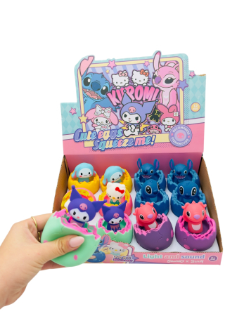 Jucarii antistres si senzoriale - Set 12 oua antistres cu lumini si sunet – jucarii saltarete colorate