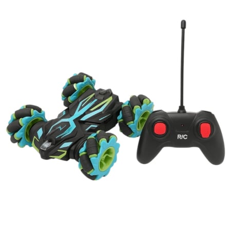 Jucarii cu radio control - Masinuta Stunt 8-Roti cu Radiocomanda, Spray Luminos, 30x26cm