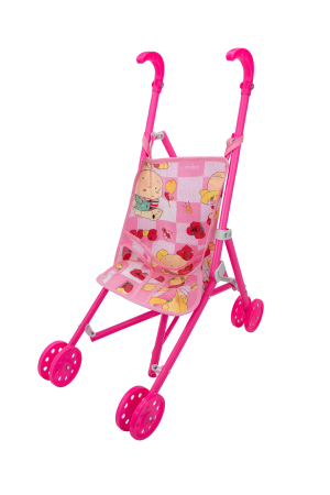 Jocuri si Jucarii - Carucior Pentru Papusi 52 cm – Model Pliabil, Usor, Cu Roti Duble, Jucarie Pentru Fetite