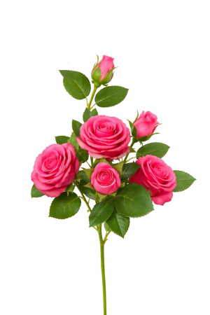 Flori Artificiale - Set 3 trandafiri si 2 boboci roz decorativi artificiali, 45 de cm