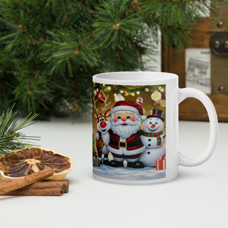 Cani tematice Craciun - Cana ceramica Craciun 330 ml (11 oz) – design festiv, rezistenta, Engros