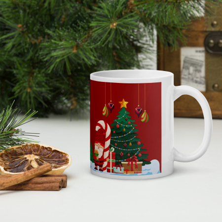 Cani tematice Craciun - Cana ceramica Craciun 330 ml (11 oz) – design festiv, rezistenta, Engros