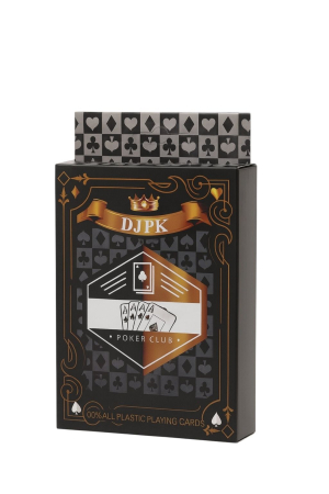 Jocuri Clasice - Carti de Joc Profesionale 100% Plastic Pachet Unic Negru – Index Jumbo Rezistente Apa