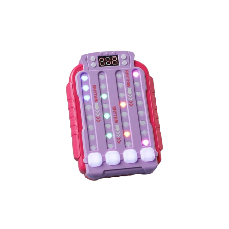 Jocuri si Jucarii - Joc Electronic Portabil Rhythm Lumini Sunete – Consola Reflexe Rapid Push Indemanare Copii 3+