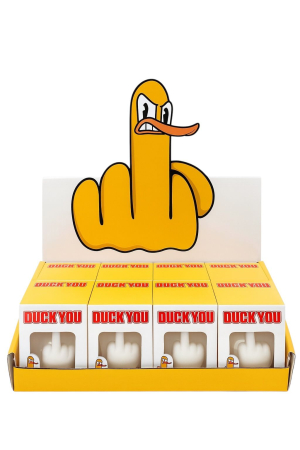 Jucarii antistres si senzoriale - Jucarie Antistres Rata Gest Obraznic – Duck You Figurine PVC Cadou Inedit