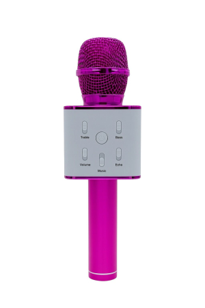 Jucarii Diverse - Microfon Fara Fir Auriu Karaoke HIFI Speaker Bluetooth Roz – Functii Inregistrare SD USB