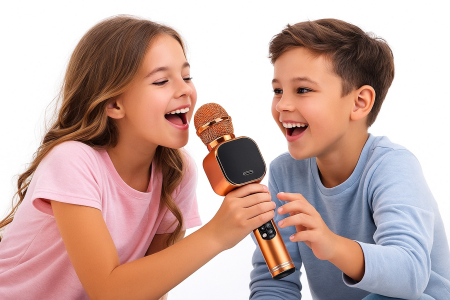 Jucarii Diverse - Microfon Fara Fir Q009 Rosu Karaoke HIFI Speaker Bluetooth – Functii Inregistrare SD USB