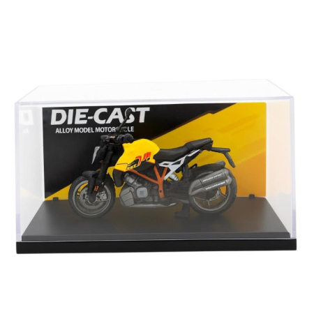 Machete si jucarii de metal - Motocicleta KTM 1290 Super Duke R Metalica Die-Cast Galbena – Scara 1:12 Copii 3+
