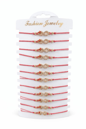 Bratara Martisor - Set 12 bratari Martisor reglabile, Infinit cu gargarita, Cadou 1 Martie