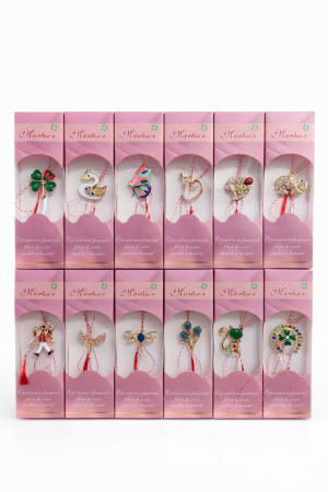 Martisoare - Set 24 Brose Martisor, 13x4 cm, modele mixte, Cadou 1 Martie Femei, Ambalate individual