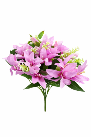 Idei de Cadouri - Buchet 15 crini artificiali roz decorativi, 30 cm