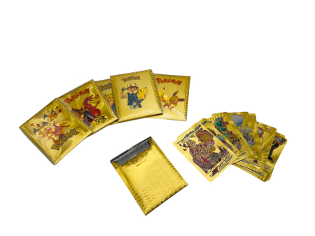 Jocuri Clasice - Set Carti de Joc Tematica Piese de Colectie Aurii Folie PVC – Design Creaturi Puternice