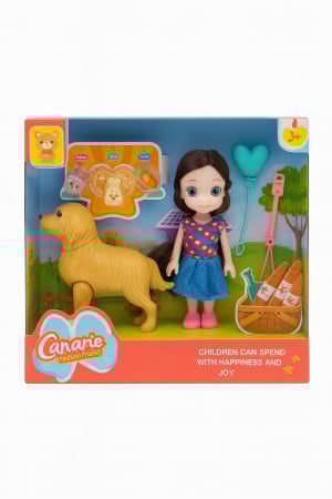 Papusi si accesorii - Set Papusa cu Animalute de Companie –Fashion Friend , 25x20cm