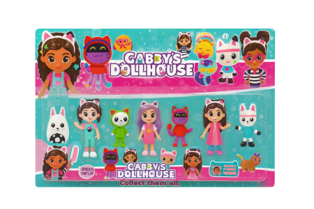 Figurine si animale plastic - Set Deluxe Figurine Tematice Pentru Copii – 8 Personaje Colorate, Colectie Joaca Creativa 40x26 cm