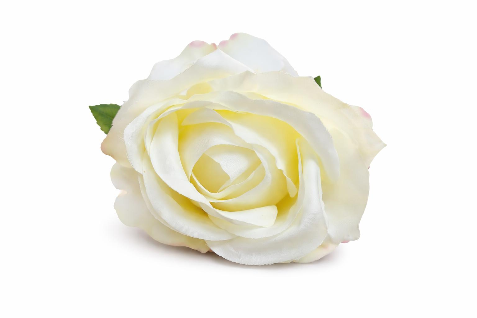 Trandafir artificial alb cremos calitate superioara 50 cm diametru floare 7 cm [2]