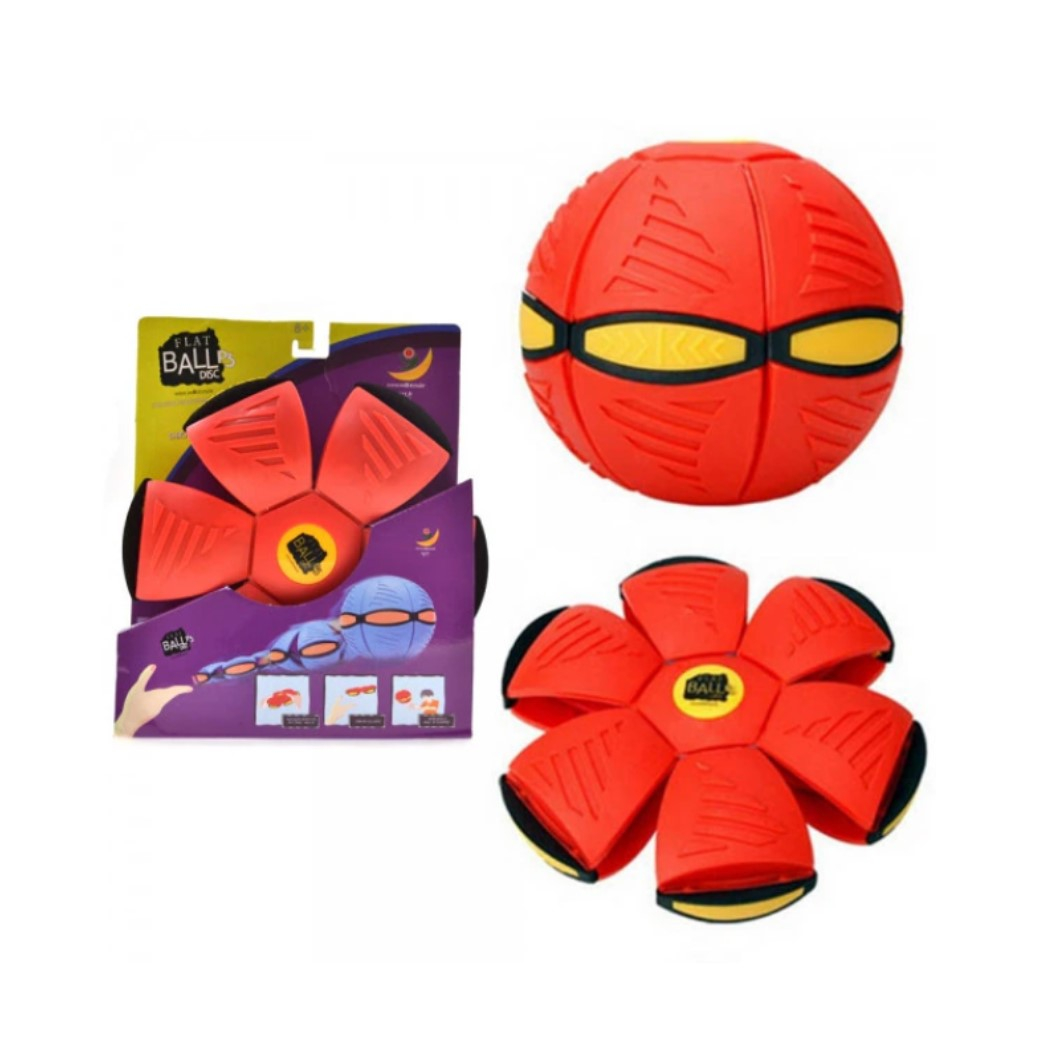 Minge Transformabila Frisbee - Flat Ball Disc 2-in-1 cu Lumini LED