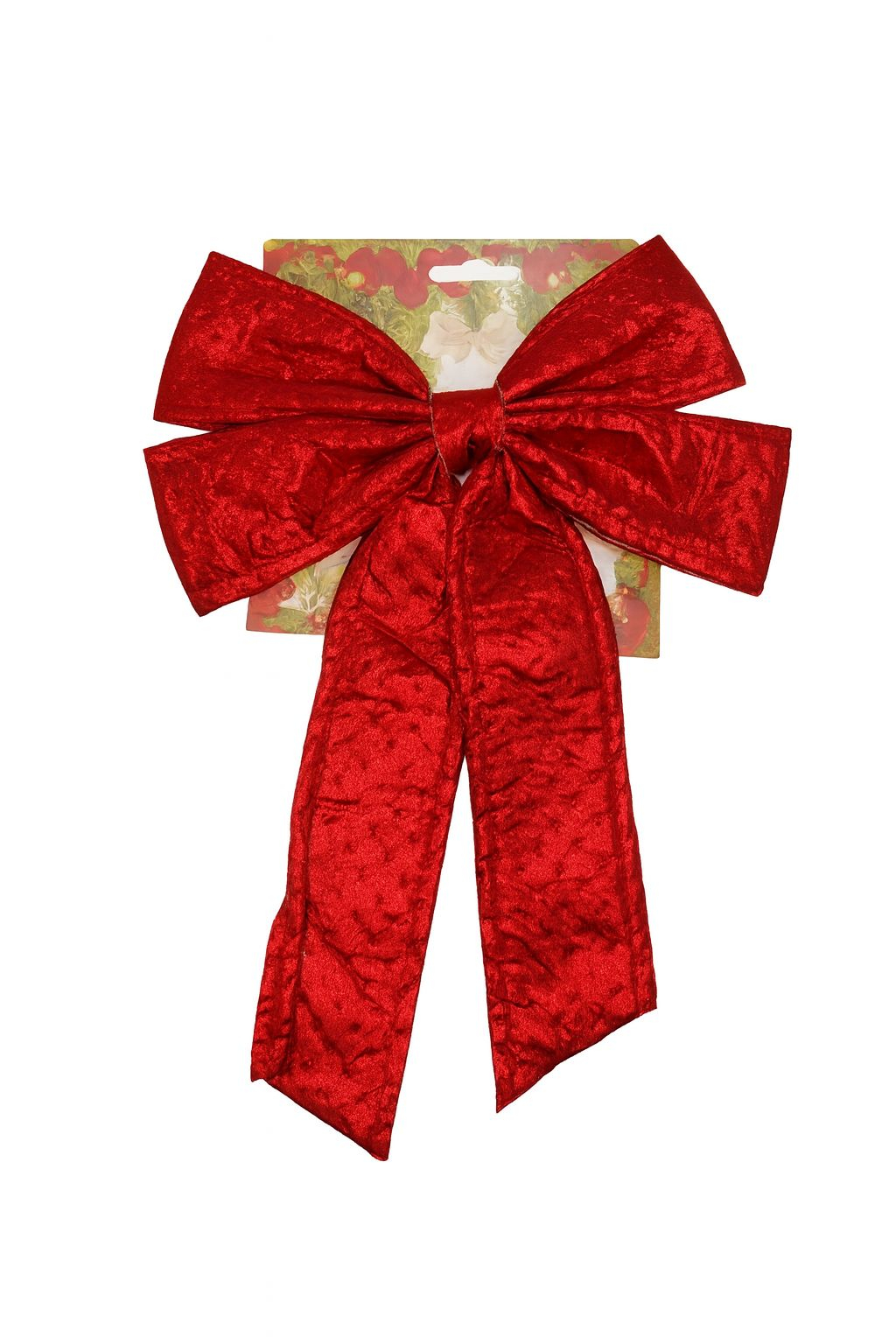 Fundita decorativa rosie 30x23 cm pentru brad si decoratiuni festive