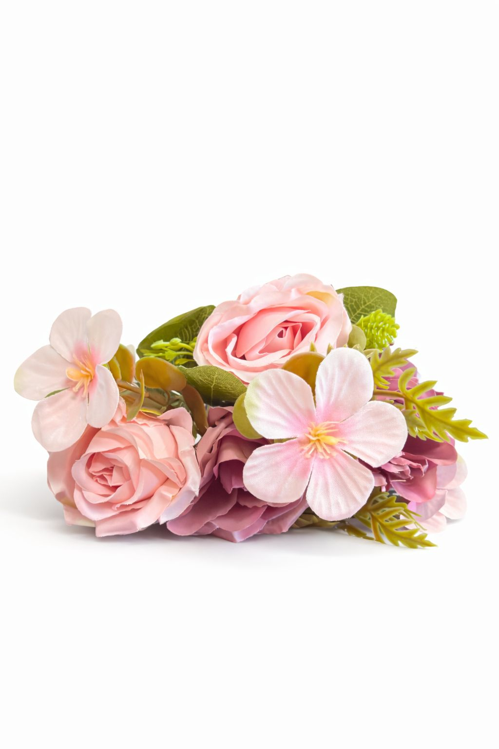 Buchet artificial elegant cu trandafiri si camelii, diametru 17 cm, inaltime 30 cm [1]