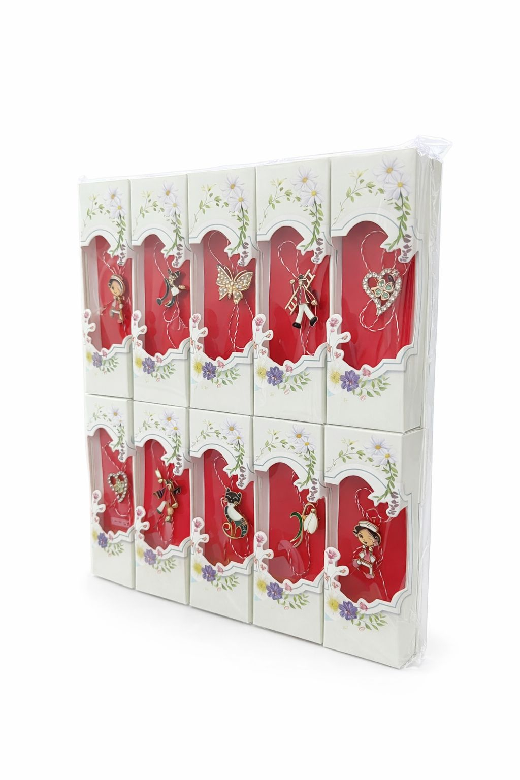 Set 24 brose martisor elegante modele variate ambalaj individual 13.5x4 cm [1]