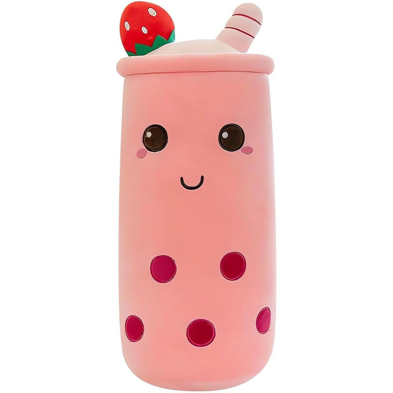 Perna Plus Boba Drink Roz 80 cm - Jucarie XL Pufoasa, Antistres, Cadou Kawaii