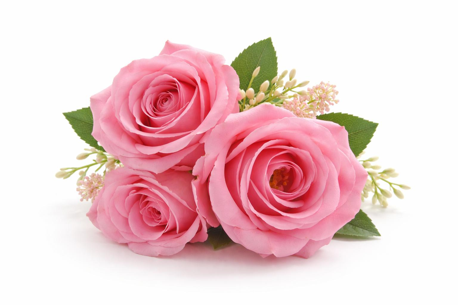 Buchet 5 trandafiri artificiali roz pudrat cu frunze si boboci decorativi 30cm [2]